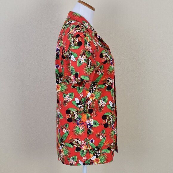 Disney Mickey Mouse Hawaiian Button Front Shirt S - Picture 6 of 8